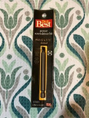 Black Power Screwdriver Bit #10-12 x 3 1/2 Slotted